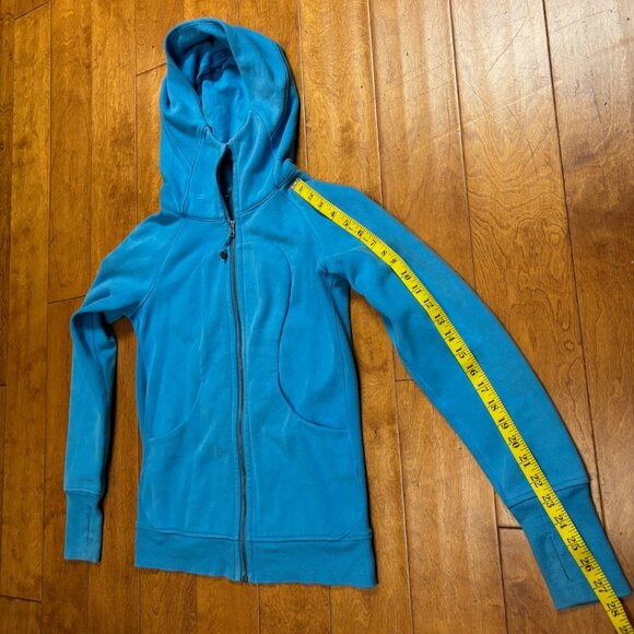 Lululemon Womens Scuba Hoodie Sz 6 Full Zip Jacket Blue Active Yoga Stretch - Picture 14 of 16